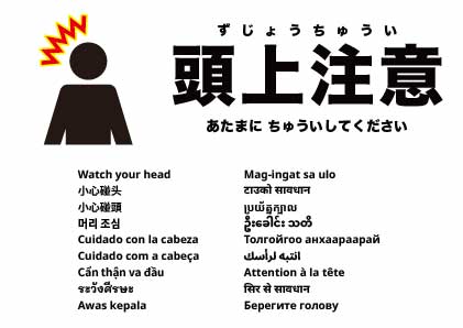 頭上注意