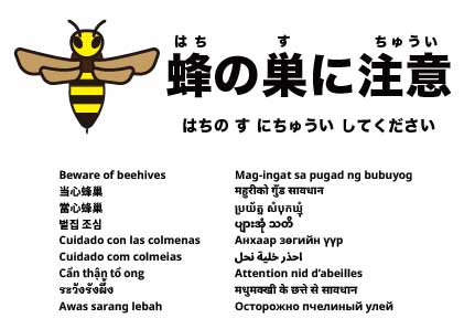 蜂の巣に注意